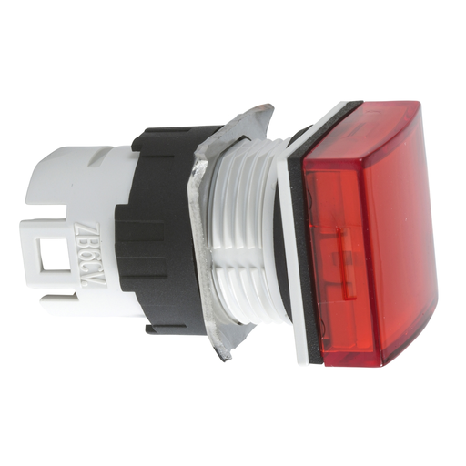 Mayer-DDS-Head for pilot light, Harmony XB6, square red, 16mm, integral LED-1
