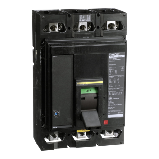 Product image for Square D MGL36350 3-Pole 350 Amp 600 Volt 65 kA Thermal Magnetic Molded Case Circuit Breaker