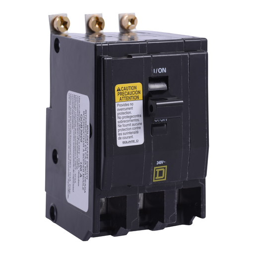 Product image for Square D QOB300 3-Pole 60 Amp 240 Volt Bolt-On Miniature Circuit Breaker