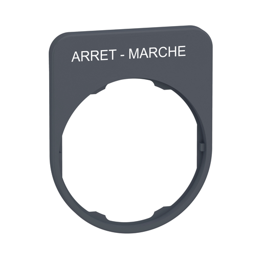 Mayer-DDS-legend plate with arret-marche marking for flush color plated grey-1
