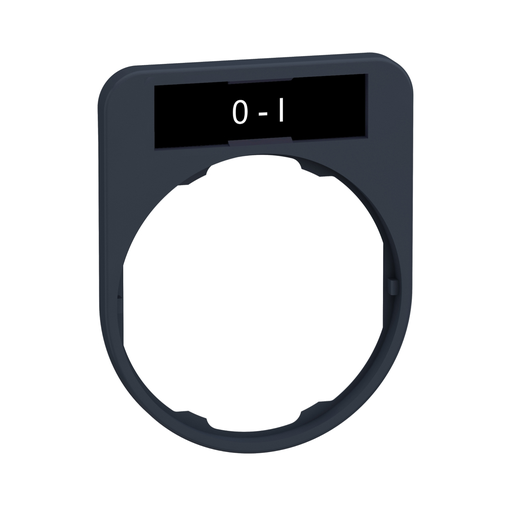Mayer-DDS-Legend holder, Harmony XB5, 40 x 50mm, for flush mounted heads, plastic, dark grey, white marked O-I-1