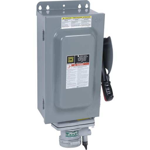 Mayer-DDS-Safety switch, heavy duty, non fusible, 60A, 600VAC/DC, 3 poles, 60HP, NEMA 1, Appleton Powertite receptacle-1
