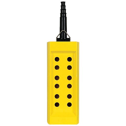 Mayer-DDS-Pendant control station, Harmony XAC, empty, plastic, yellow, 12 cut-outs, 2 columns, cable 10…22mm-1