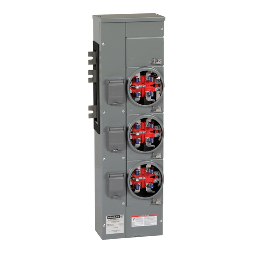 Product image for Square D EZMH113125 120/240 VAC 125 Amp 1-Phase 3-Wire Ringless Meter Center Branch Unit
