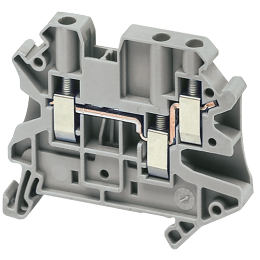 Mayer-DDS-Terminal Blocks, Linergy, feed through, 30A, 150V, screw termination, 3 points, 26AWG to 10AWG, grey-1
