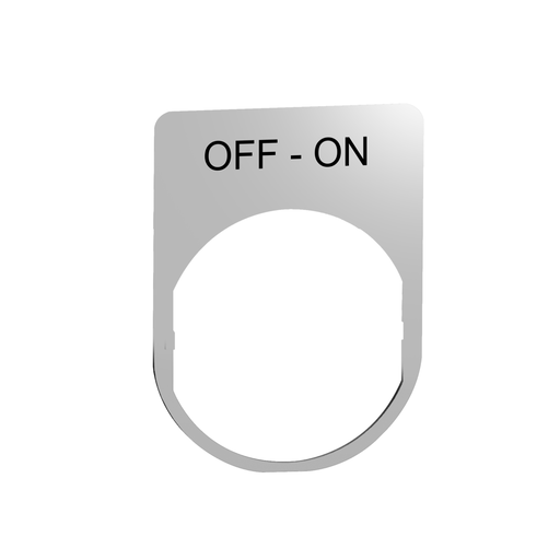 Mayer-DDS-legend plate metal with off-on marking-1