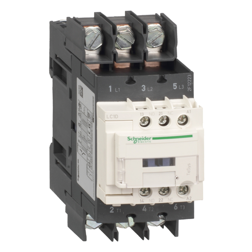 Mayer-DDS-IEC contactor, TeSys D, nonreversing, 40A, 30HP at 480VAC, 3 phase, 3 pole, 3 NO, 100VAC 50/60Hz coil, open style-1