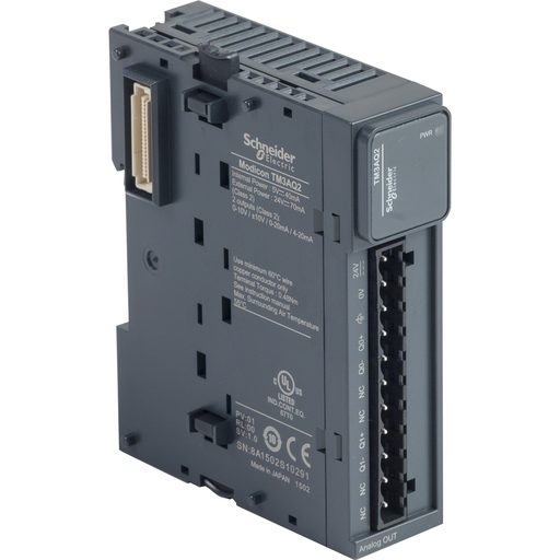 Mayer-DDS-analog output module, Modicon TM3, 2 outputs, screw, 24V DC-1