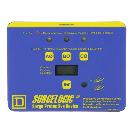 Mayer-DDS-Surge protection accessory, Surgelogic, TVSS display kit, 3 phase, horizontal, counter-2
