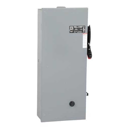 Square D 8940SSD4030 440/480 VAC 45 Amp 30 Hp 3-Pole NEMA 3R Full Voltage Fusible Switch Pump Panel