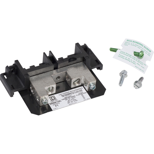 Product image for Square D SN0610C 240/600 Volt 60/100 Amp 6 to 1/0 AWG Copper/Aluminum Copper Neutral Kit