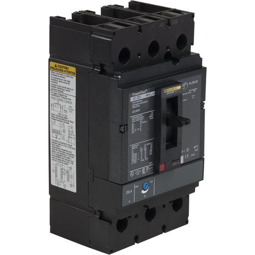 Product image for Square D JDL26250 600 Volt 250 Amp Molded Case Circuit Breaker