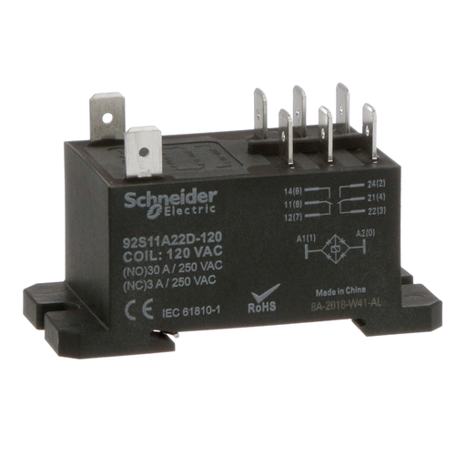 Product image for SQD 92S11A22D-120 Power Relay, DPDT