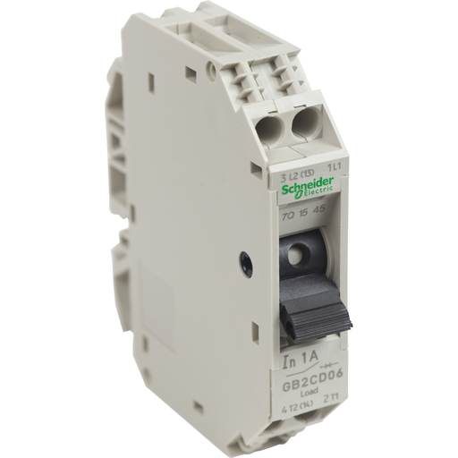 Mayer-DDS-TeSys GB2 thermal magnetic circuit protector, 1 P + N, 1 A, Id = 14 A-1