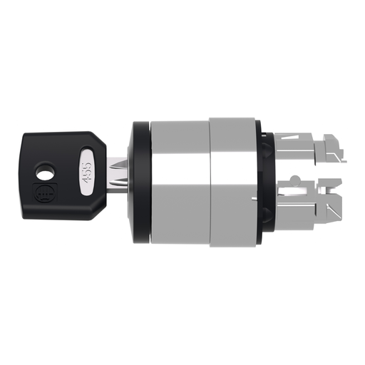 Mayer-DDS-Head for key selector switch, Harmony XB4, metal, black, 22mm, key 3131A, 2 positions, stay put-2