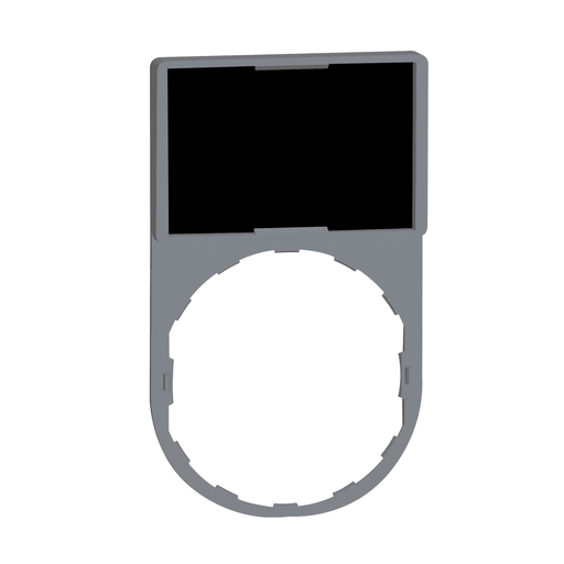 Mayer-DDS-legend holder 30 x 50 mm with blank legend color plated grey-1