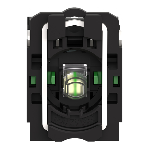 Mayer-DDS-Complete body contact assembly and light block, Harmony XB5, plastic, universal LED, body fixing collar, 2NO, 24V AC DC-2