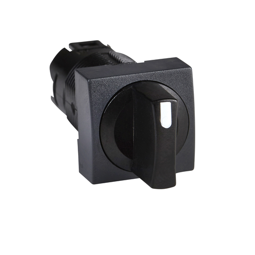 Mayer-DDS-Head for selector switch, Harmony XB6, black handle, square, 16mm, 3 positions, stay put-1