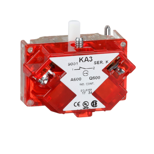 Picture of 9001KA3 - 30mm Push Button, Types K, SK or KX, contact block, 1 NC