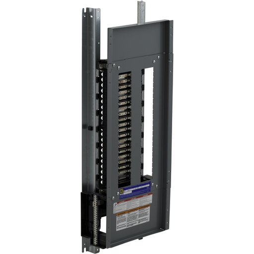Product image for Square D NQ42L2C14 240VAC 48VDC 225A 1-Phase 3-Wire 42-Circuit Panelboard Interior, Main Lugs, Copper Bus, 14" Width