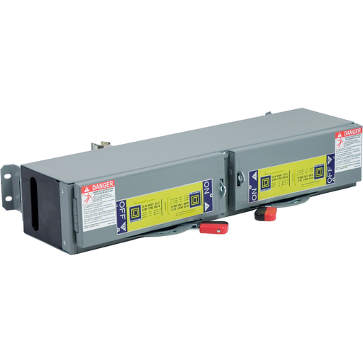 Product image for Square D QMJ361T 600 VAC 250 VDC 30 Amp 3-Pole Steel Panel/Surface Mount Fusible Panelboard Branch Switch Unit