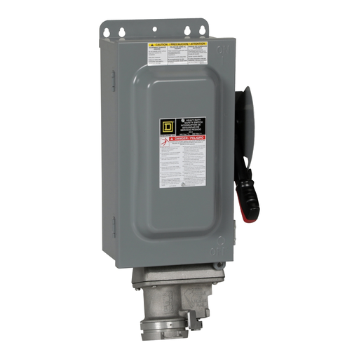 Product image for Square D HU362AWC 600 VAC 60 Amp 3-Pole Class H/J/K/R Non-Fusible Heavy Duty Receptacle Switch