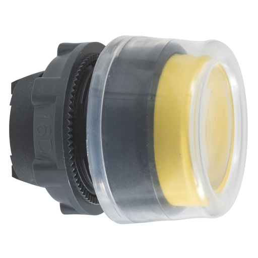 Product image for Square D ZB5AP5 22 mm Yellow Round Booted Extended Momentary Non-Illuminated Push Button Operator