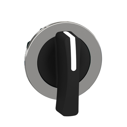 Mayer-DDS-Head for selector switch, Harmony XB4, flush mounted black long handle 3 position stay put-1