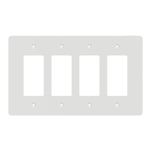 Mayer-DDS-Cover frame, X Series, 4 gangs, screw fixed, mid sized plus, white, matte finish-2