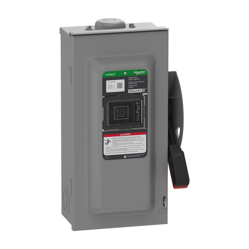 VHU362RB - Safety switch, VisiPacT, heavy duty, unfused, viewing window, NEMA 3R, 600V, 60A, 3 pole