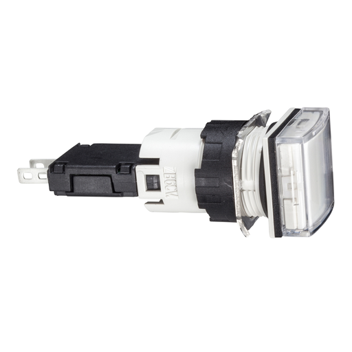 Mayer-DDS-Complete pilot light, Harmony XB6, square white, plastic, 16mm, integral LED, 12...24V-1