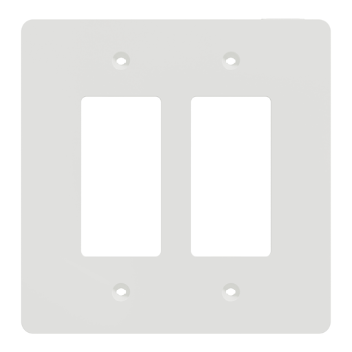 Mayer-DDS-Cover frame, X Series, 2 gangs, screw fixed, mid sized plus, white, matte finish-2