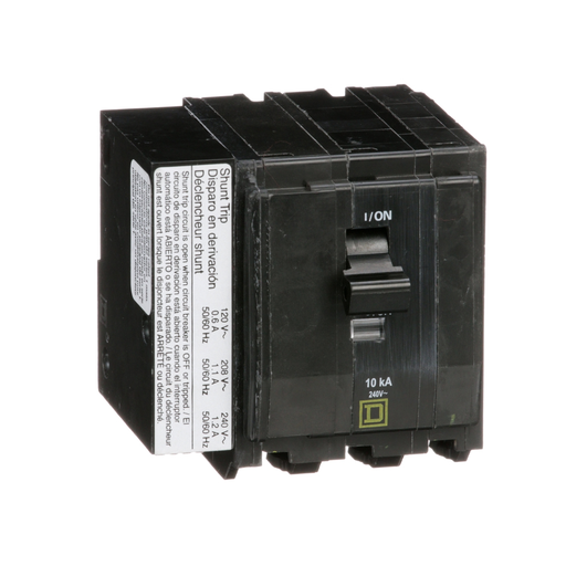 Product image for Square D QO3801021 3-Pole 80 Amp 240 Volt Plug-On Miniature Circuit Breaker