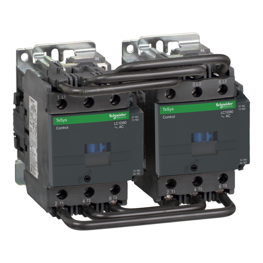 Mayer-DDS-TeSys Deca reversing contactor , 3P(3 NO) , AC-3/AC-3e , <= 440 V 80 A , 110 V AC coil-1