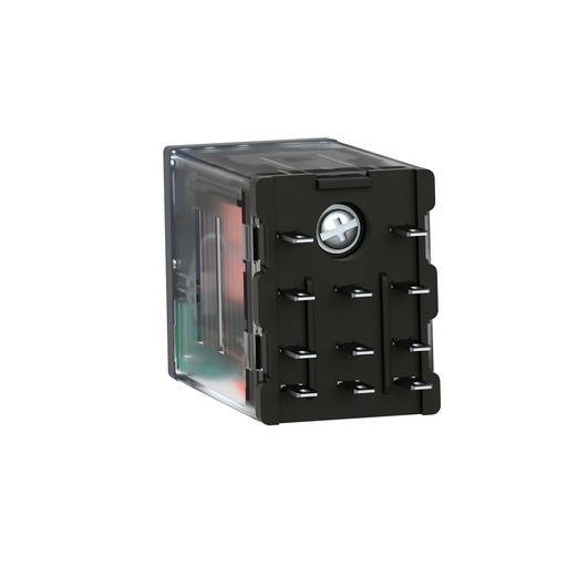 Mayer-DDS-miniature plug in relay, Harmony Electromechanical Relays, 10A, 3CO, with LED, lockable test but to n, 24V DC-2