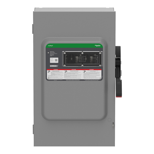 Mayer-DDS-Safety switch, VisiPacT, heavy duty, fused, viewing window, NEMA 1, 240V, 200A, 2 pole, neutral installed-2