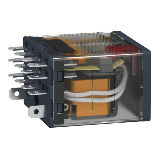 Mayer-DDS-plug-in relay, Harmony electromechanical relays, 15A, 4CO, lockable test button, 120V AC-2