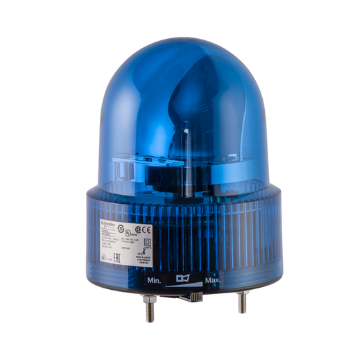 Mayer-DDS-Prewired rotating mirror beacon, Harmony XVR, 120mm, blue, with buzzer 50...90 dB, 24V AC/DC-1