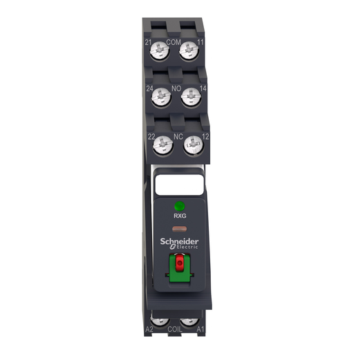 Mayer-DDS-interface plug in relay, Harmony Electromechanical Relays, pre assembled, 5A, 2CO, with LED, lockable test but to n, 230V AC-2