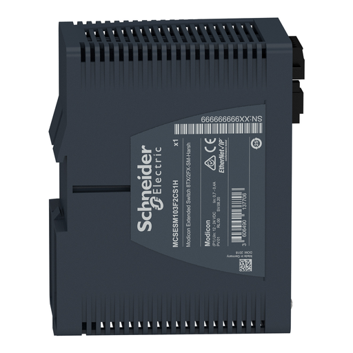 Mayer-DDS-Modicon Extended Managed Switch - 8 ports for copper + 2 ports for fiber optic single-mode - Harsh-3
