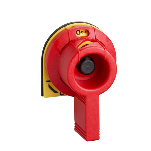 Mayer-DDS-Handle, TeSys GS, front & side, 32A, red handle-1