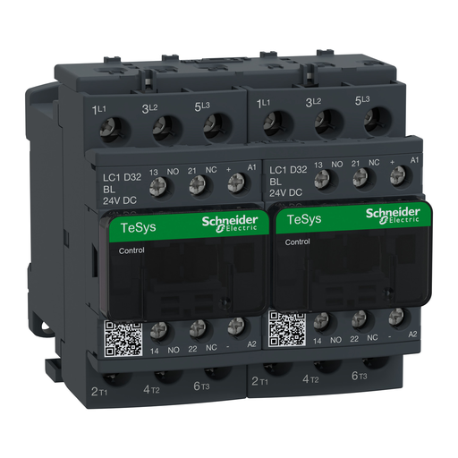 Mayer-DDS-Reversing Contactor, TeSys Deca, 3P(3NO), AC-3, <=440V, 32A, 12V DC coil, screw clamp terminals-1