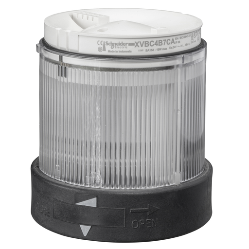 Mayer-DDS-Indicator bank, Harmony XVB, illuminated unit, plastic, clear, 70mm, steady, integral LED, 24V AC/DC-1