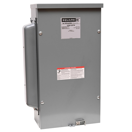Product image for Square D EZM1225TB 120/240 VAC 225 Amp 100 kA 1-Phase 3-Wire Steel Meter Center Main Lug Terminal Box