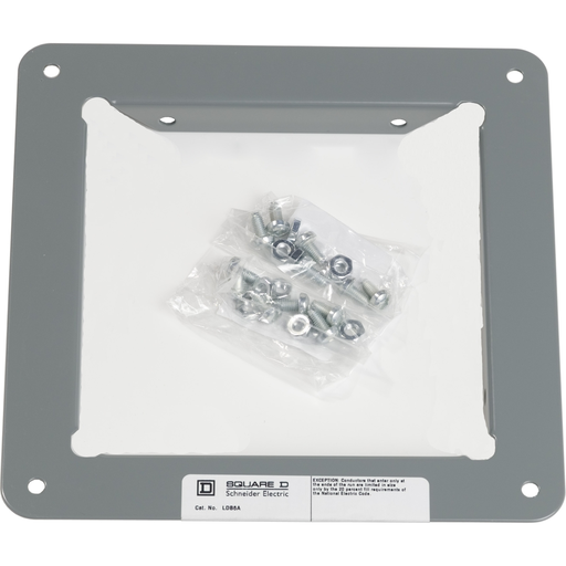 Product image for Square D LDB6A 6 x 6 Inch NEMA 1 Wireway Panel Adapter
