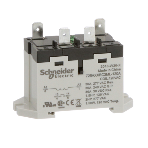 Product image for SQD 725AXXBC3ML-120A Power relay, S