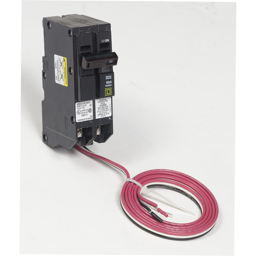 Mayer-DDS-Mini circuit breaker, QO, 30A, 2 pole, 120/240VAC, 10kA, plug in, Powerlink, 48in leads-1