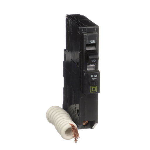Product image for Square D QO130EPD Miniature Circuit Breaker w/GFI 30A 120V 1Ph 1P , Plug-On