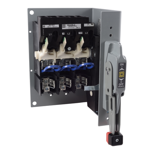 Mayer-DDS-Operating mechanism, flange mounted, fixed depth assembly, 60A, 600 V, fuseholder, switch mechanism, 6 inch handle-1