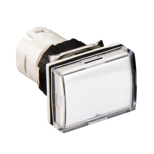 Mayer-DDS-Head for pilot light, Harmony XB6, rectangular white, 16mm, integral LED-1